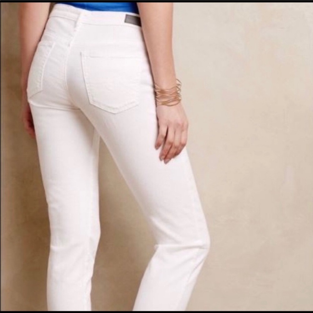 AG Slim Straight Stevie white Jeans size 26